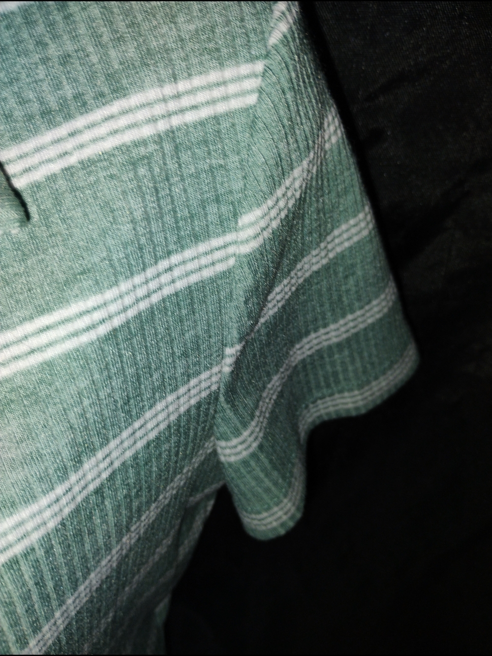 SHEIN Mint Green & White Striped Cropped Collared Top - Picture 8 of 8